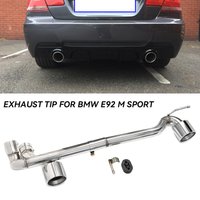 335i Style Dual Exhaust Tip for BMW E90 E92 323i 325i 330i Petrol Twin Tips to Dual Outlet Upgrade Stainless Steel Muffler Pipe