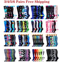 Chaussettes de Compression pour infirmières, bas de Circulation sanguine, varices, pour course à pied, 20-30mmhg