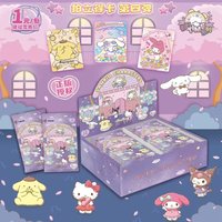 Original Sanrio Kuromi Hello Kitty Shining Card Cartoon My Melody Collectible Game Cards Toy For Holiday Birthday Gift