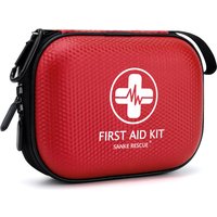 Mini First Aid Kit 150 Piece Small Waterproof Hard Shell Medical Kit for Home Car Travel Camping Truck Hiking Sports Office