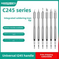 C245 soldering iron head universal high-power soldering station T245 handle pointed flat head integrated soldering tip heating