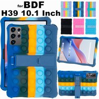 for BDF H39 10.1 Inch Android Tablet Case Ajustable Stand Cover Tablet Soft Silicone Push Bubble Case