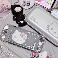 GeekShare Switch 2 Protective Case Cute Hello Kitty Split Type Semi Transparent Shockproof Hollow For NS2 Female Gamers