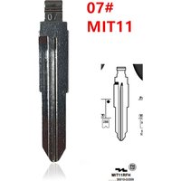 10pcs Key Blanks 07# MIT11 MIT11R Metal Uncut Blank Flip Remote Key Blade for Mitsubishi for Keydiy KD Xhorse VVDI JMD