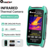 TOOLTOP ET14C Wärmebildkamera 2,8 Zoll Tragbarer PCB-Wärmebildscanner mit Makro-Objektiv für HVAC Fußbodenheizung Inspektion Infrarotkamera