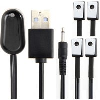 All-in-One IR Extender 1 Receiver 4 Emitter Emitters Infrared IR Repeater Kit Infrared Repeater Remote Control for Amplifier TV