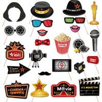 Hollywood Cinema Festival Party Photo Booth Props Movie Night Birthday Party Funny DIY Glasses Lips Photo Shoot Prop Decoration