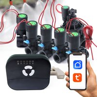 Garden Hose Solenoid Valve Controller Lawn Greenhouse Irrigation System 4 Zone Wireless Remote Voice Control Smart Water Timers