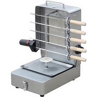 Hot Sale Gas Bbq Shawarma Machine With Skewers Stainless Steel Gas Vertical Rotisserie Broiler Barbecue Kebab Machine