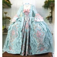 18th Century Queen Marie Antoinette Robe a la francaise Ball Gown Women Fancy Embroidered Rococo Dress Custom Made