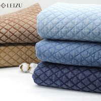 Quilted Cotton Fabric Thickened Cotton Fabric Washed Denim Fabric Autumn Winter Warm for DIY Clothing Fabric,Luggage,Sofa 0.5/1M