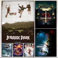 Dinosaur Canvas Painting Jurassic Park Movie Poster HD art sticky wall waterproof home living room bedroom aesthetic decoration