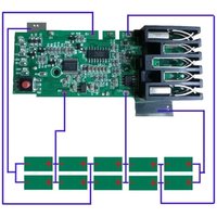 18650 18V Battery Charging Protection Board Overvoltage Protection Overheat Protection Protection Circuit Board for Milwaukee