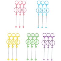 3 Pieces Beadable Keychain Bars Crafts Supplies Accessories Metal Valentine's Day Make Your Own Keychain Rings Stylish for Gift