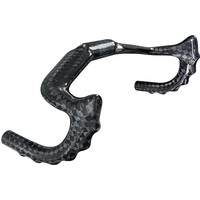 BALUGOE Carbon Bicycle Handlebar Cycling Track Handle Aerodynamics Fixed Toot Bike Handlebar 12K Shiny 31.8mm Sports UCI