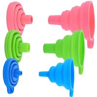 Silicone Food Cover Silicone Collapsible Funnel Set of 3 Foldable-Cooking for Filling Bottles Perfume Capsules Fry Oil Filter