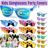 8-48Pcs Kids Sunglasses Bulk Party Favors Boys Girls Sunglasses for Kids Neon Sunglasses for Kids Party Age 3-8 Party Supplies