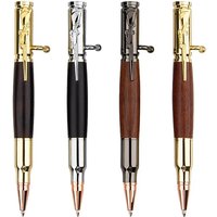 Professional Bolt Action Ballpoint Pen - 1PC Durable Metal Wood Pen, Travel Office School Wedding Favors Gift