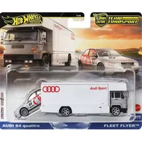 Original Hot Wheels Premium Car Culture Team Transport 1/64 Diecast Audi Quattro Fleet Flyer Delorean Toyota Soarer Boy Toy Gift