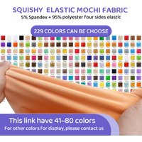 Color 41~80 Stretch Mochi Plush Minky Fabric 1mm Pile 95% Polyester 5% Spandex Stretch Four Side Plush Fabric For Diy Sewing Toy