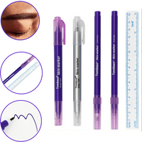 Surgical Eyebrow Tattoo Skin Marker Pen Microblading Tattoo Eye Brow Pencil With Measuring Ruler Permanent Makeup Accesories