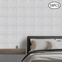 18PCS Polyester Fiber Acoustic Panels 30x30cm Soundproof Wall Panels Self-Adhesive Noise Reducing Decor Tiles for Home Office