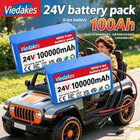 🔋High Quality 24V 100Ah for Electric Wheelchair, Scooter, 24V Power Tools 18650 Battery Pack Rechargeable Li-ion Battery🌍
