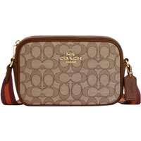 COACH Jamie Coated Canvas With Leather Shoulder Bag, Crossbody Bag Small Women's Khaki CO927-IMVGB