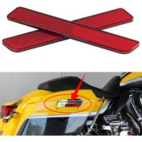 ABS Motorcycle Red Saddlebag Guard Reflector Latch Covers For Harley Touring Road King Road Glide Street Glide 1996-2013