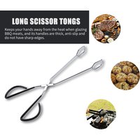 Scissor Tongs Barbecue BBQ Grill Pastry Tongs Baking Cooking Clamp Kicthen Food Scissor Tongs Stainless Steel Handles