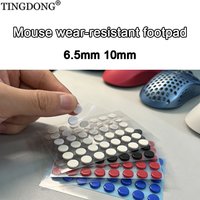 40pcs per strip Universal Mouse Skates Stickers 6.5mm 10mm Diameter PTFE wear-resistant Mouse Feet Pads Glide Feet Replacement