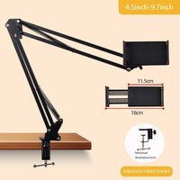 iPad Holder for Bed 360° Rotating Desktop Mount Phone Clip Stand with 70cm Metal Arm For 4.5~9.7 inch Phone Tablet Alloy Bracket