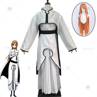 Anime Orihime Inoue Cosplay Costume Wig Inoue Orihime Role Play White Stage Outfit For Hallowmas Party Adult Women Men