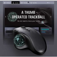 Jomaa Trackball Mouse Bluetooth+2.4G Dual Mode Rechargeable Wireless Mouse for PC Mac Computer Laptop Tablet Gamer Mause