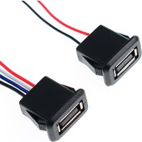 1-10PCS USB 2.0 Female Power Jack USB2.0 Charging Port Connector With Cable USB Charger Socket Wholesale