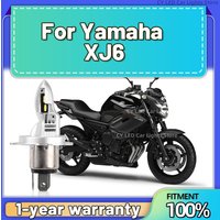 1Pcs Fanless Motorcycle H4 LED Headlight Bulb High Low Beam 6000K White 12V Motorbike Lights 15000LM CSP 3570 For Yamaha XJ6
