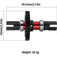 Medium Differential Straight Shaft Assembly 39T Kit W143 for ARRMA 1/7 6s INFRACTION TYPHON Metal Upgrade Parts RC Car Buggy