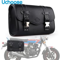 Sac à outils de moto pour ADNOH Rebel 250 500 pour Rebel 1100 300 pour W400 W650 XL883L SR400, sacoche latérale de moto rétro PU