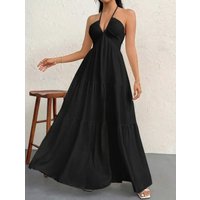 2026 Summer Women’s Trendy Deep V Shoulder Boho-Style Belt Dress for Weddings, Festivals, and Parties.