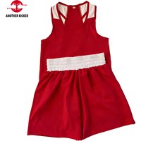 Boxing Shorts and Singlet Set Muay Thai Shorts Red Blue Men Women Kids Sanda Wushu Uniform Martial Arts MMA Training Fight Wear