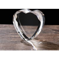 XTOOL Blank K9 Shining Crystal Heart Shaped Crystal Photo Frame for 3D Laser Engraving Love Heart-shaped Crystal Ornaments
