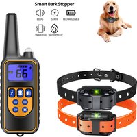 800m Electric Dog Training Collar Waterproof Pet Remote Control Rechargeable Training Dog Collar with Shock Vibration Sound