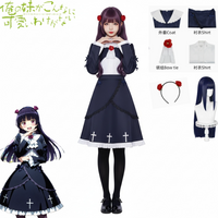 Oreimo Kuroneko Cosplay Costume Gokou Ruri Black Cat Cute Lolita Dress Anime Outfit Wig Headwear Set for Women Girls Party
