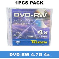1PCS Ritek DVD-RW 4.7GB 120min 4X Speed ReWritable Blank Discs for Video Data Storage Recording DVDs