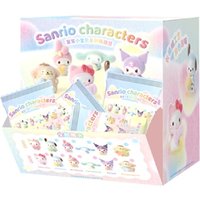 Moerch Sanrio Characters Blind Box Toys Flocked Series Anime Figure My Melody Hello Kitty Kuromi Doll Model Kids Gifts