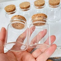 6 Pcs 60ml Small Glass Jar 32×47×60mm empty Glass Bottle Stopper Spicy Storage Jars spice Containers Candy Vials