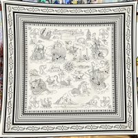 130cm Winter Keep Warm Scarf Women Brand Silk Cashmere Square Scarf Shawl Luxury Paisley Scarves Wraps Pashmina Hijab Bandana