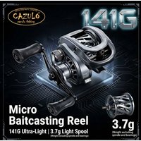 CAZULO F-ONE S BFS Baitcasting Reel, 141g Ultra-Light, 3.7g Shallow Spool, 7.2:1 High Gear Ratio for Freshwater Lure Fishing