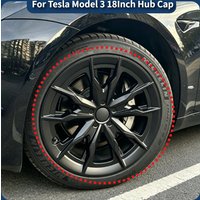 4PCS Hub Cap Performance for Tesla Model 3 2017-2023 18Inch Replacement Wheel Cap Automobile Hubcap Full Rim Cover Accessories