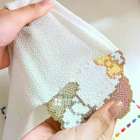 Flash Ironing Cloth Towel Texture Fabric Reusable Adient Perler Beads Baking Cloth Heatproof Mat DIY Handmade Accessories